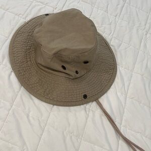 Classic Wide-Brim Boonie Hat in Taupe bucket hat 100% cotton sz XL